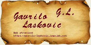 Gavrilo Lasković vizit kartica